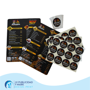 Menu & Stickers Kit Design